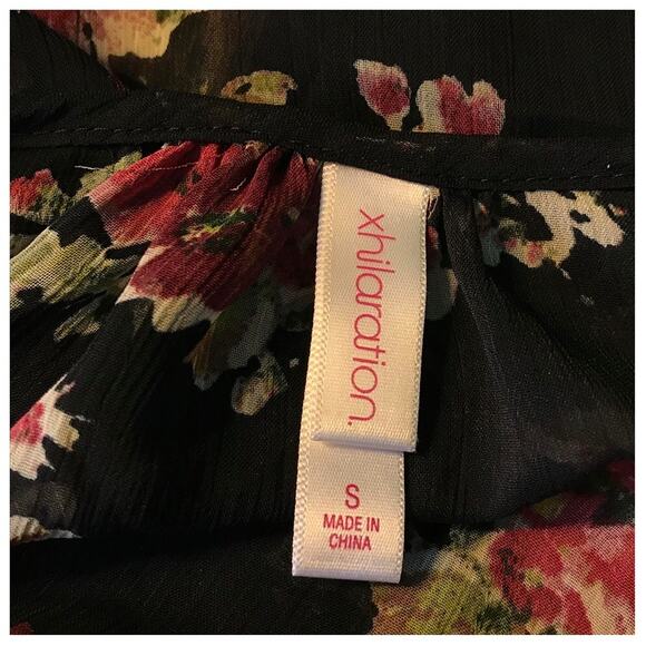 50% OFF Xhilaration Dress Floral Sheer Pockets - Picture 4 of 6